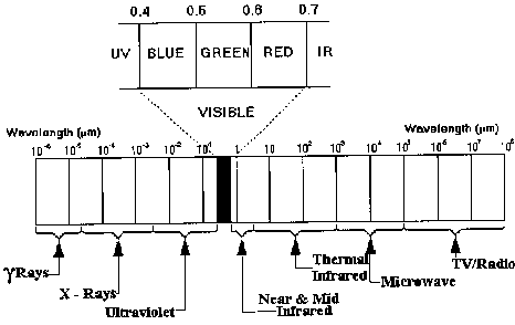 electromagnetic spectrum diagram labeled